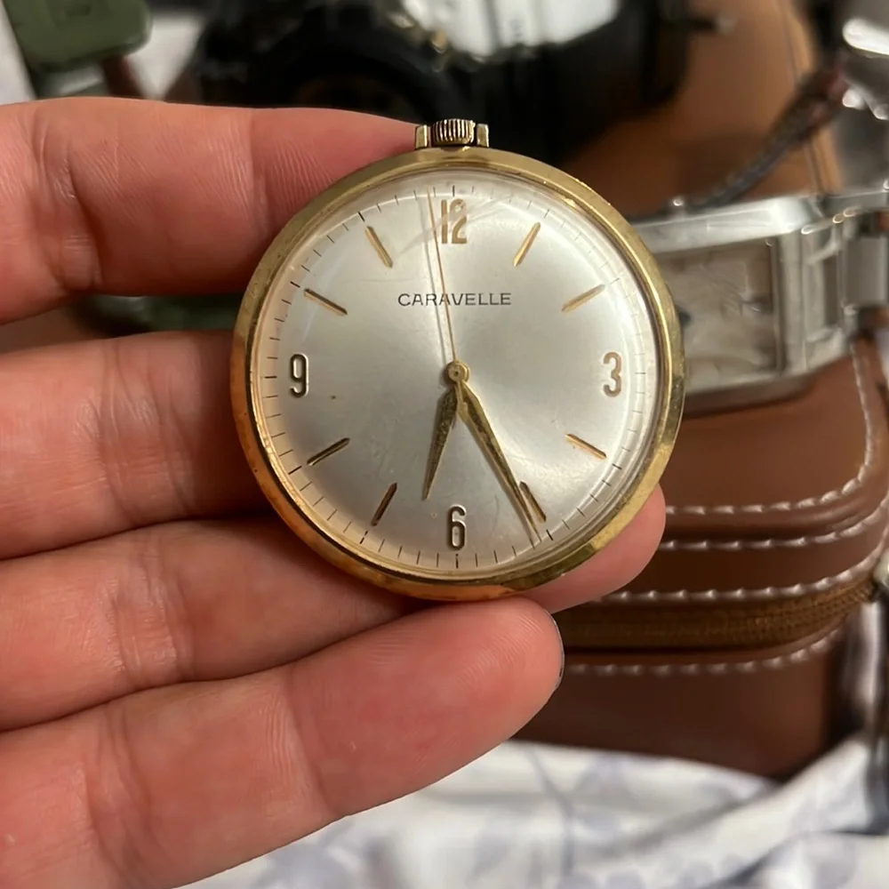 Vintage pocket watch caravelle - Picture 1 of 2